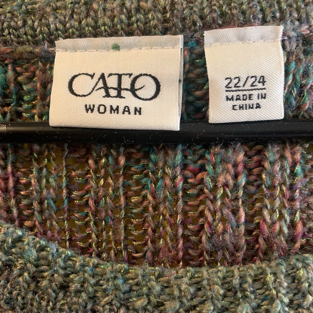 Colorful long sweater